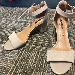 Nude Clark heels